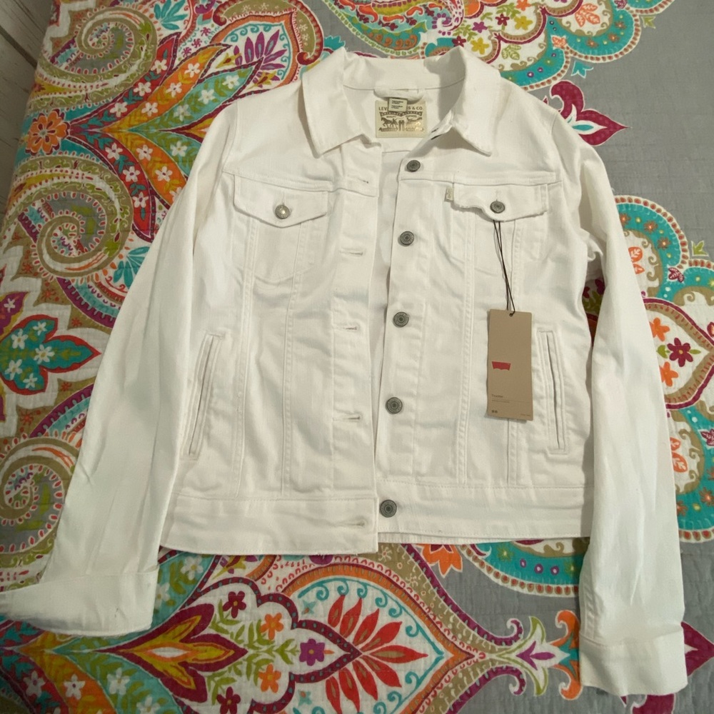 White Blue jean jacket
